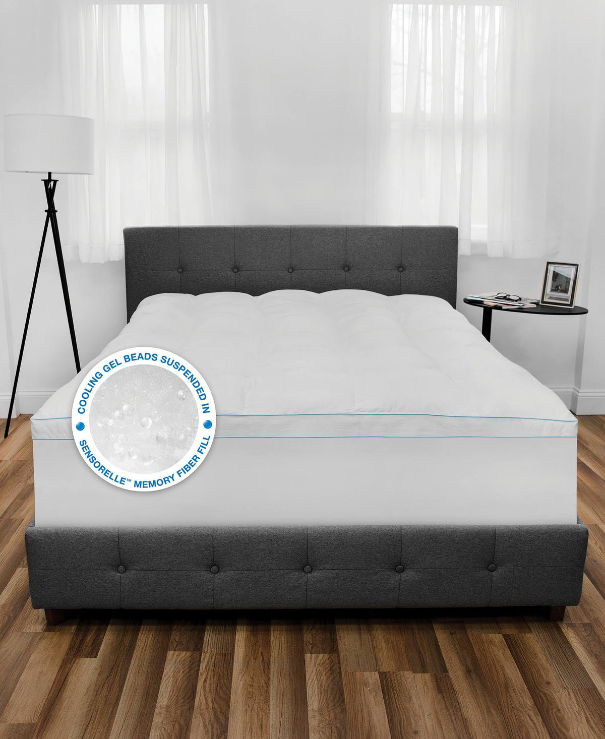 California King Mattress Topper with Cooling Gel Beads P193324