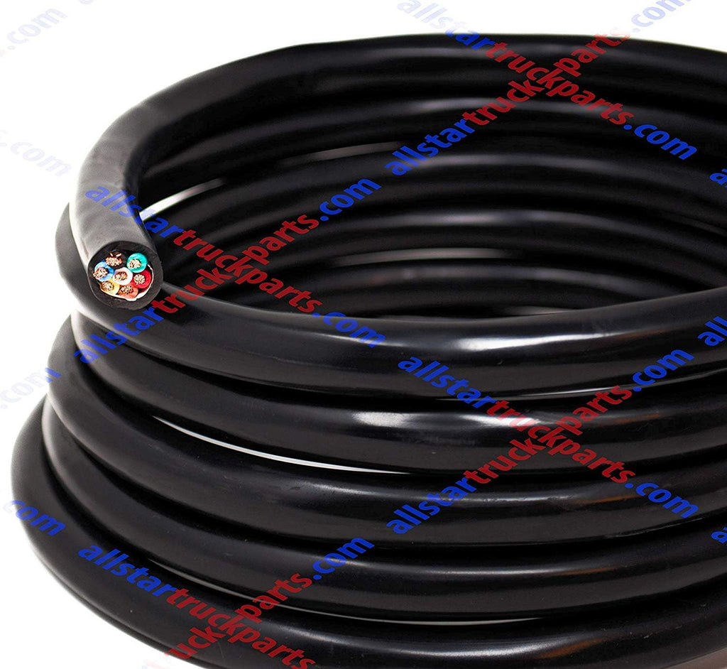 Heavy Duty 14 Gauge 7 Way Conductor Wire RV Trailer Cable Cord Insulated Copper (50 FT ROLL) T185316