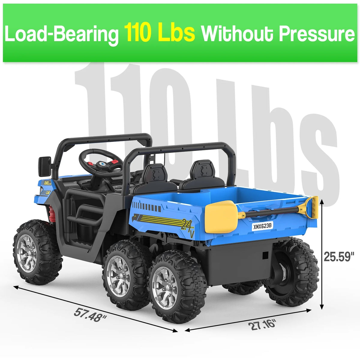 24V 6 Wheeler Ride On Dump Truck with Remote Control F573