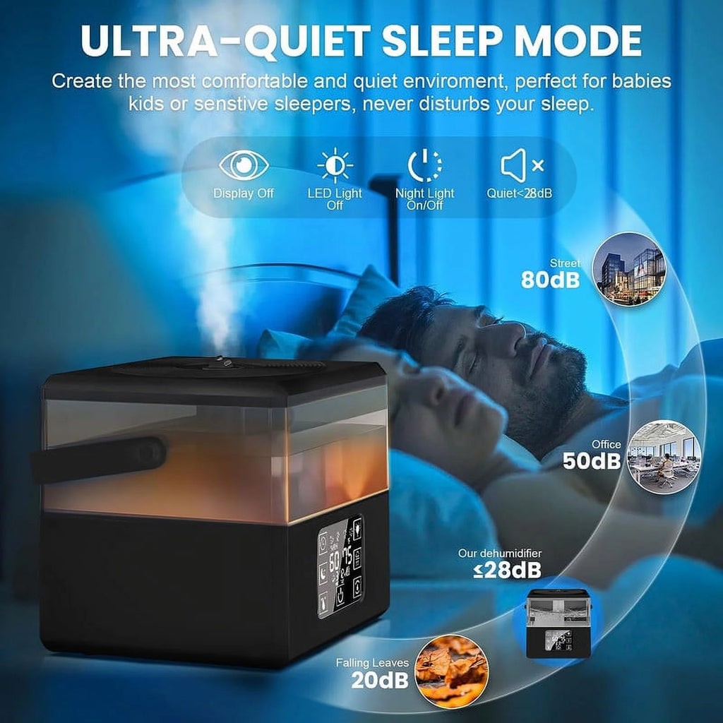 Black Warm & Cool Mist Humidifier with Remote Control P56068