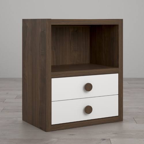 Blue Walnut Modular Bookcase with Drawers E1704