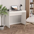 White Chipboard Computer Desk H425