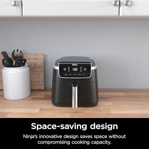 4-in-1 Air Fryer with 5 QT Capacity, Nonstick Basket & Crisper Plate, Grey C240375