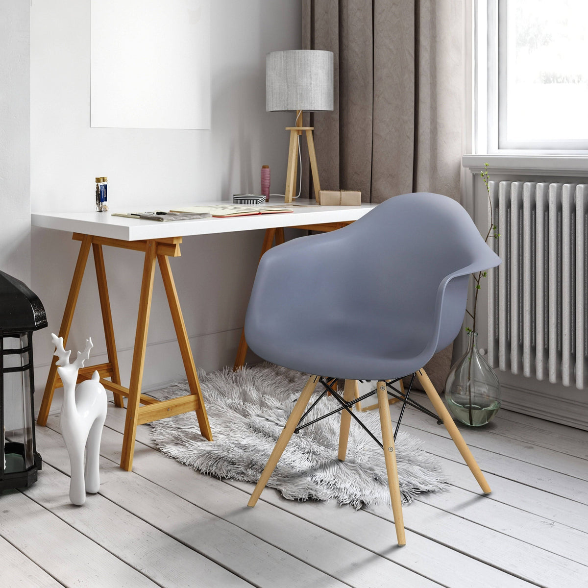 Modern Plastic Dining Chairs Set of 2 Dark Brown B713