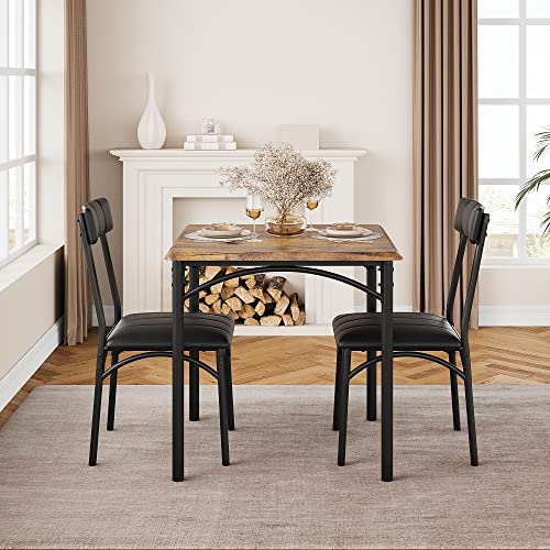 Rustic Brown 3 Piece Dining Table Set H9621