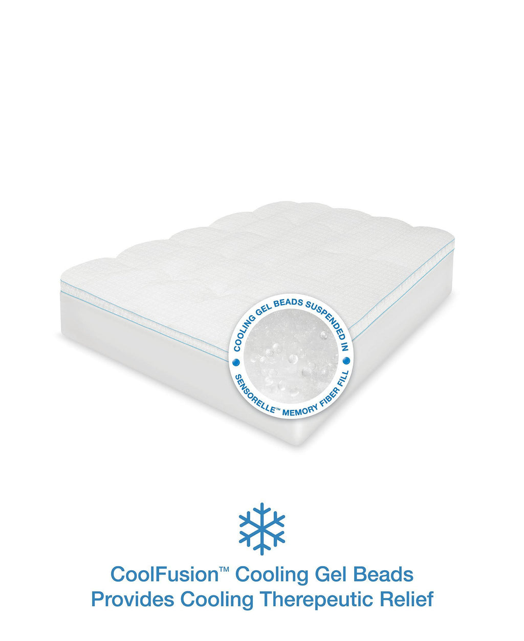 California King Mattress Topper with Cooling Gel Beads P193324