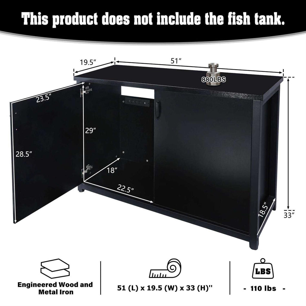 55-75 Gallon Aquarium Stand with Cabinet and Charging Station U34270