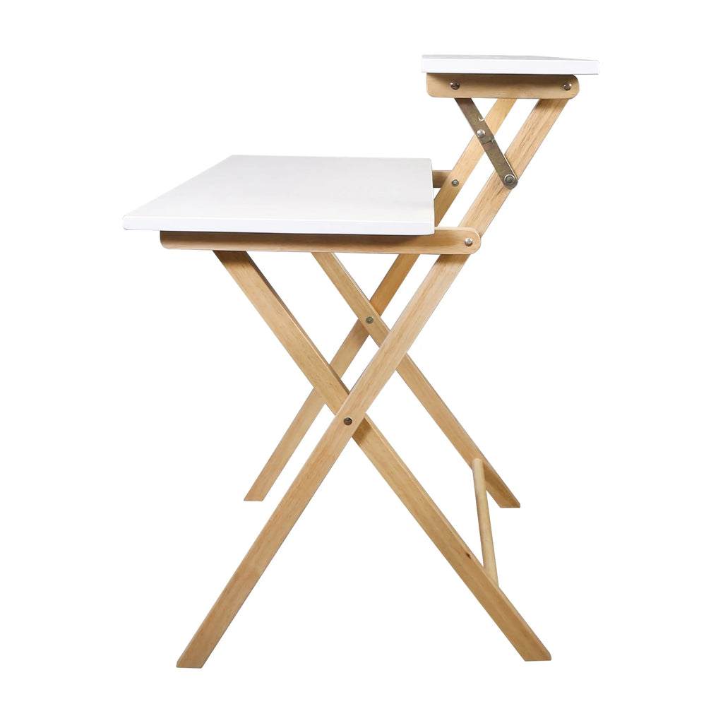 Solid Wood 2-tier Folding Laptop Desk L361