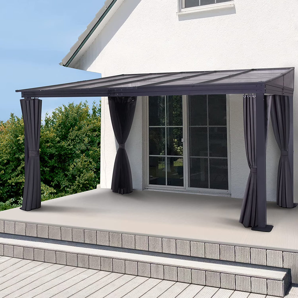 10 x 13FT Polycarbonate Hardtop Gazebo with Aluminum Frame P58957