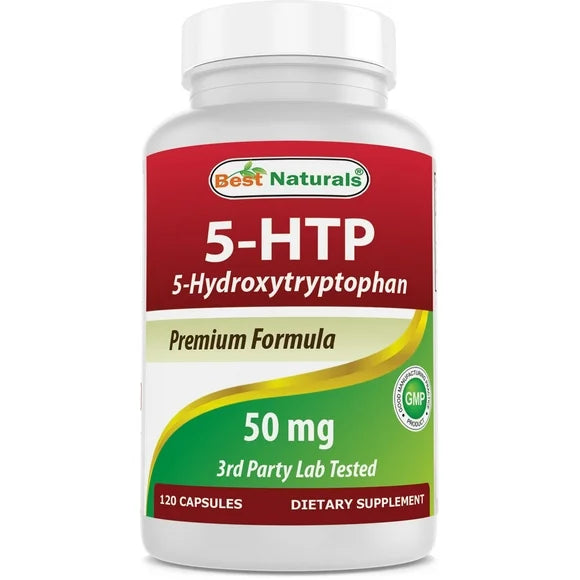 5-HTP 50 mg Gluten-Free Amino Acid Supplements, 120 Count Q676