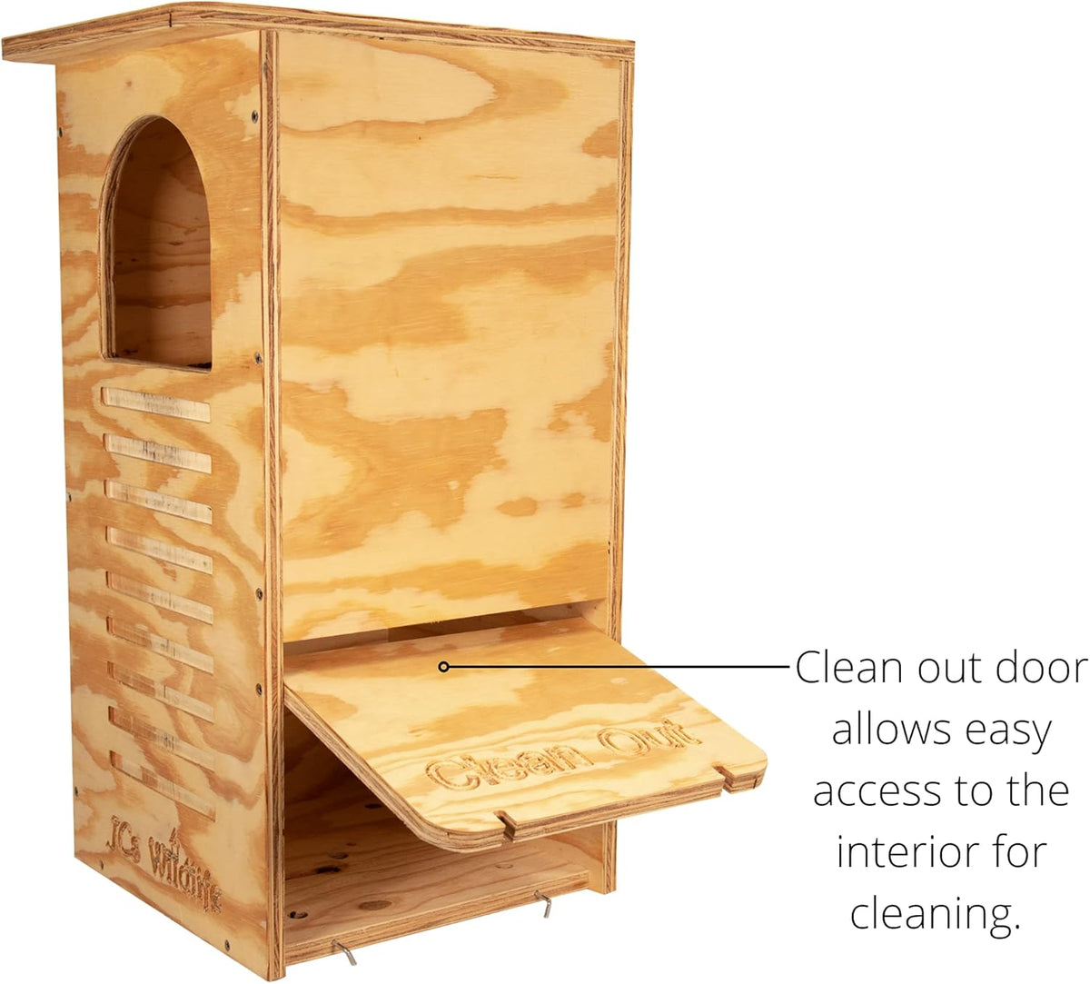 Barred Owl Nesting Box with Mounting Hardware and Pine Shavings A978269