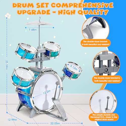 Kids Drum Set with 5 Pcs Drums V130