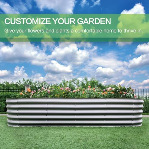 Galvanized Raised Garden Bed Dark Grey X261