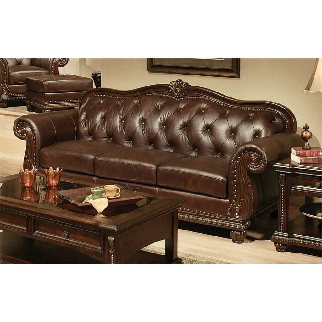 Tufted Upholstered Leather Sofa M98408