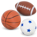 Mini Sports Pack: Inflatable Football, Soccer Ball, Basketball in Mini Mesh Bag N6949