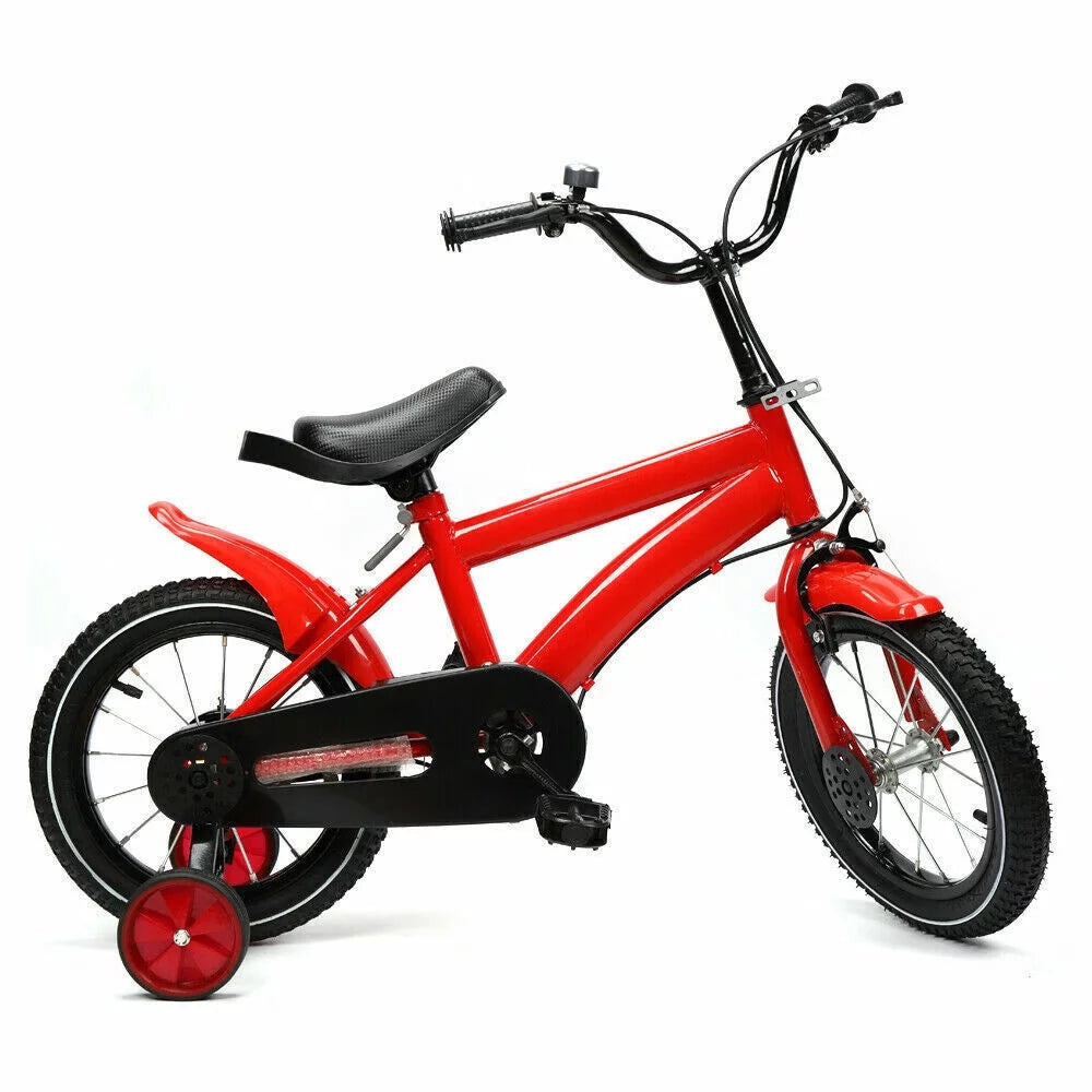 Yellow 14 Inch Kids Bike with Training Wheels N971