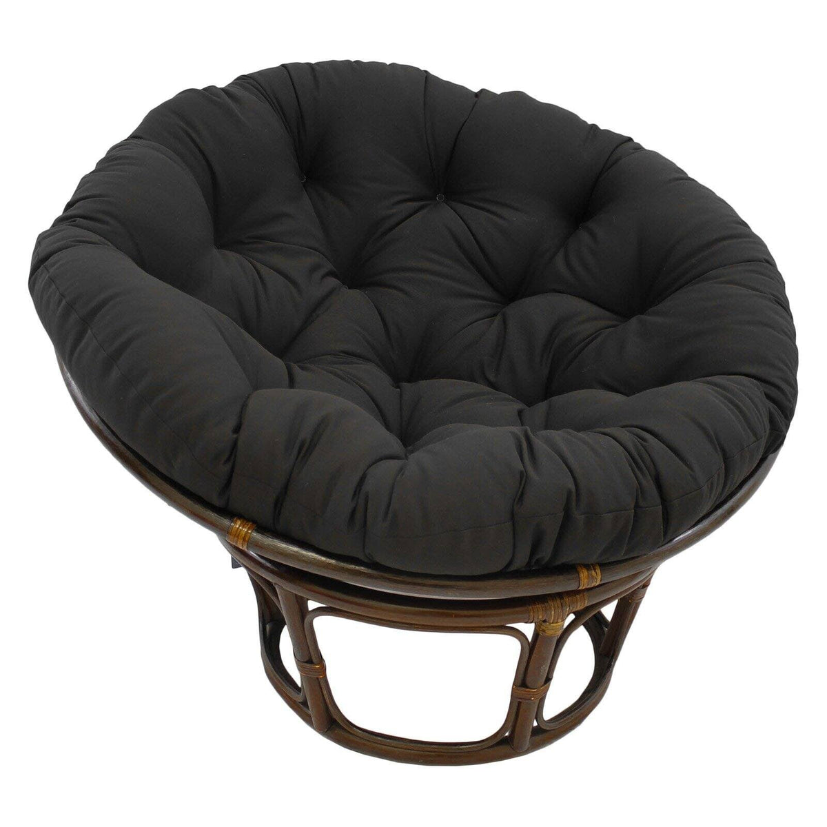 Black MicroSuede Papasan Cushion D598