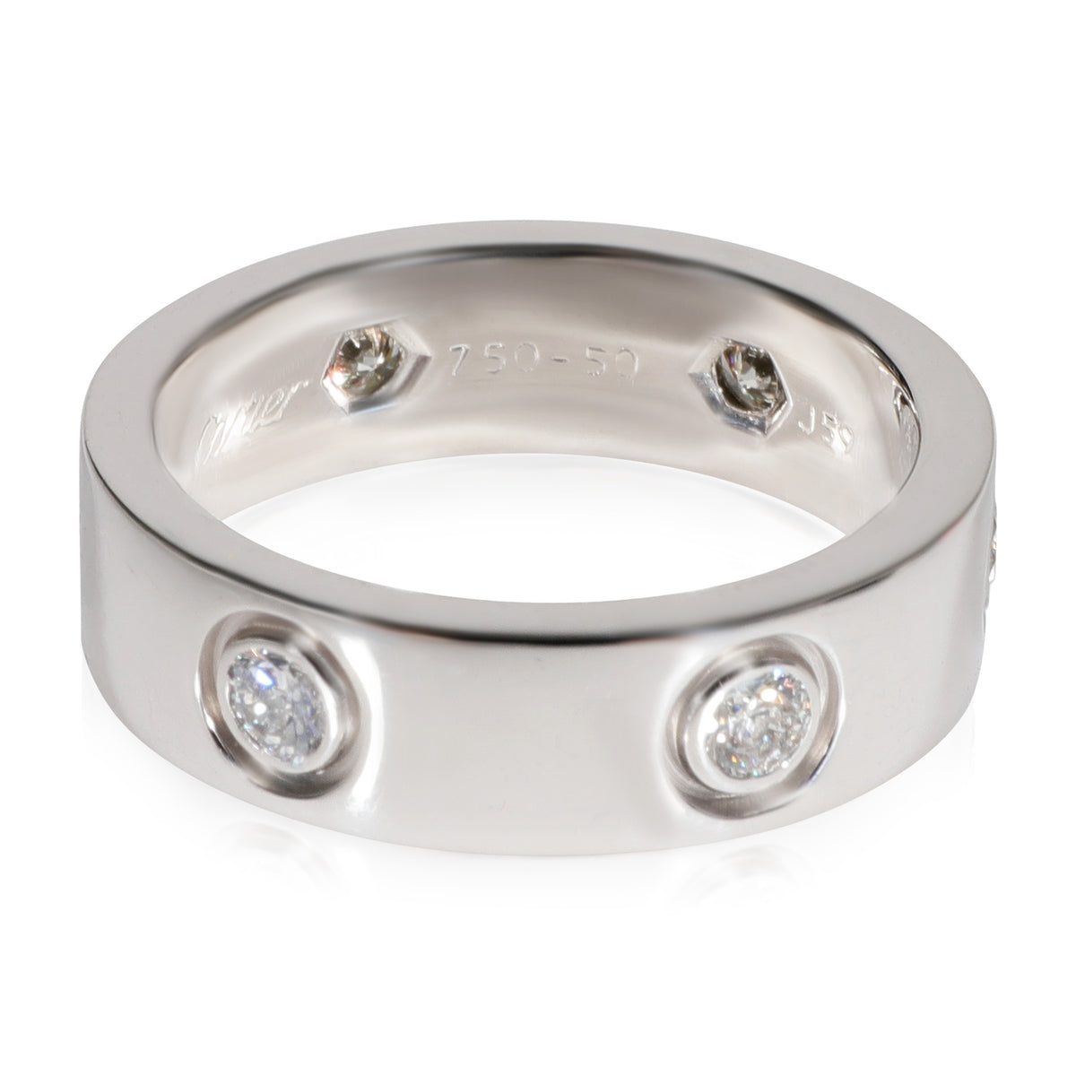 18k White Gold Diamond Ring 0.46 CTW Pre-Owned G482