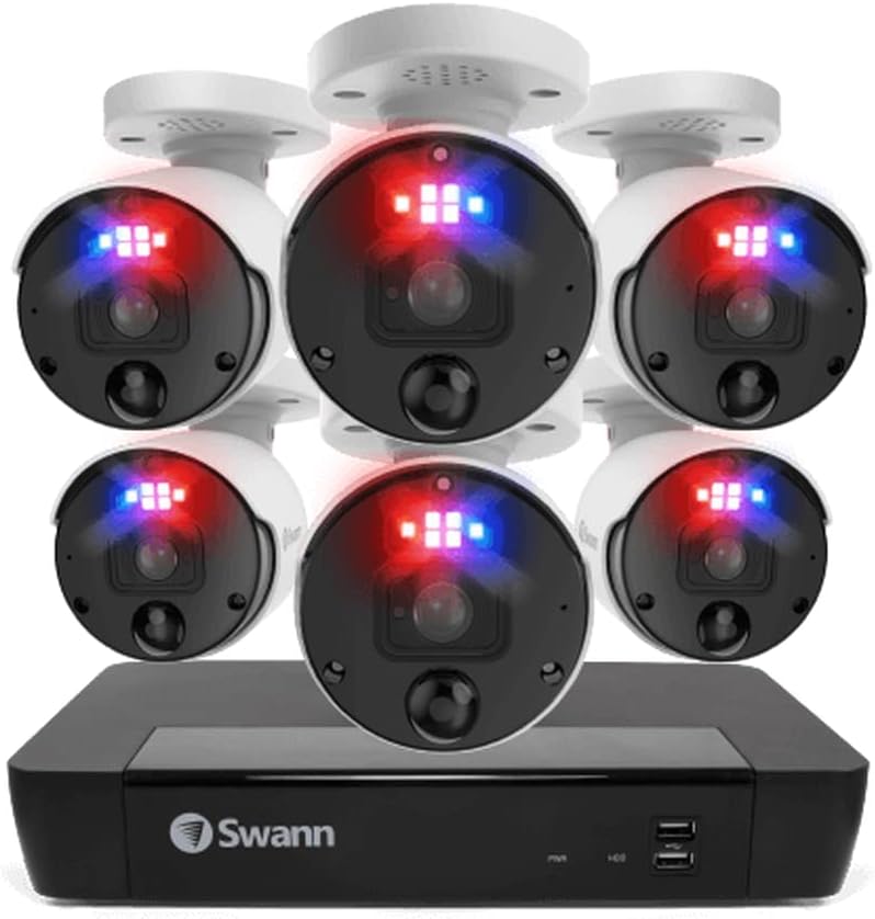 6 Bullet PoE Security Camera System with 2TB HDD NVR Y607435