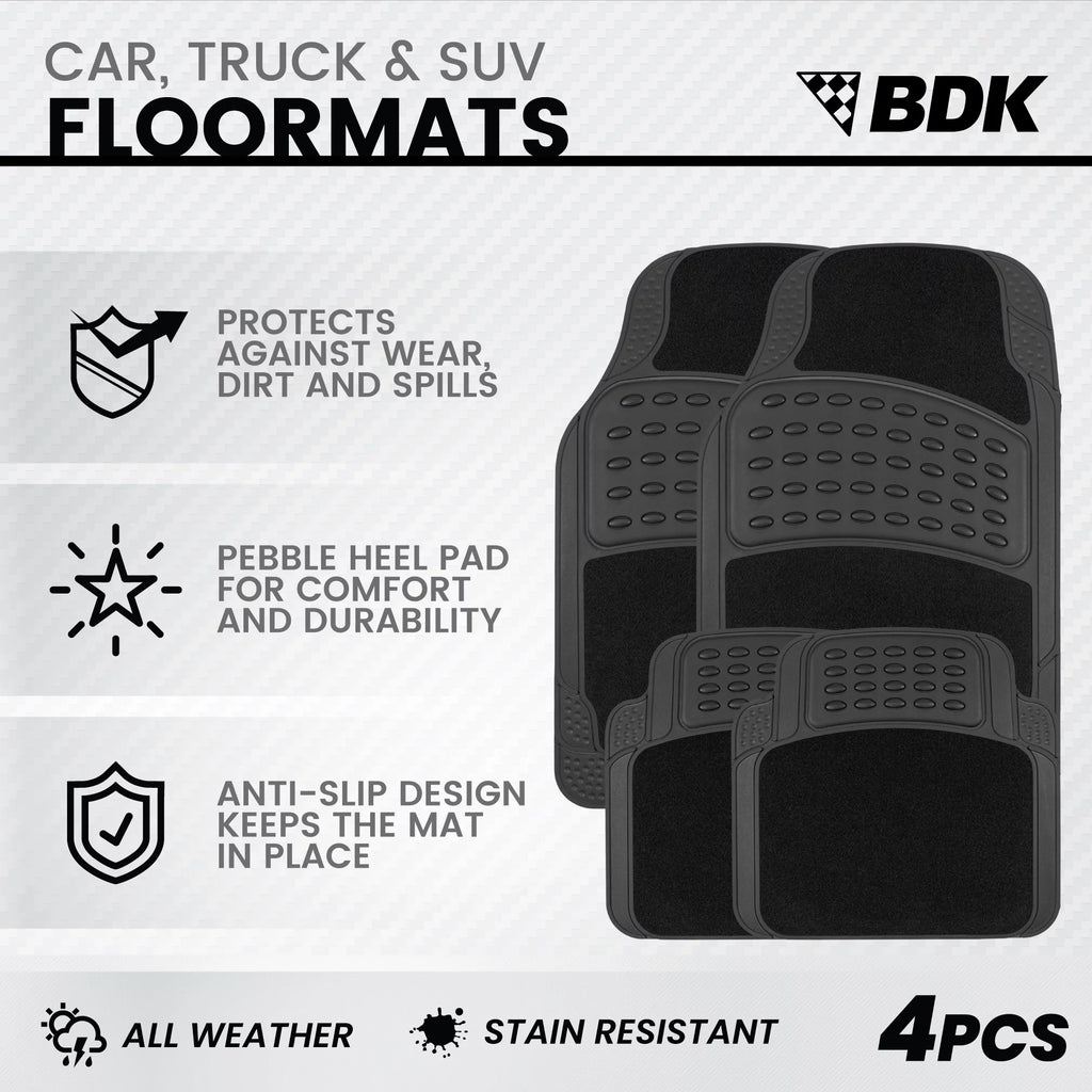 Universal Rubber & Carpet Floor Mats Set B205780