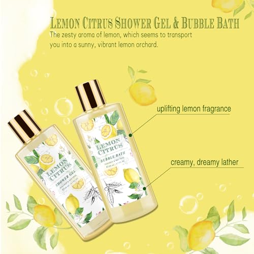 Bath Spa Gift Set with Body Lotion, Shower Gel, Bubble Bath, Body Scrub, Bath Salt, Bath Bomb S9028