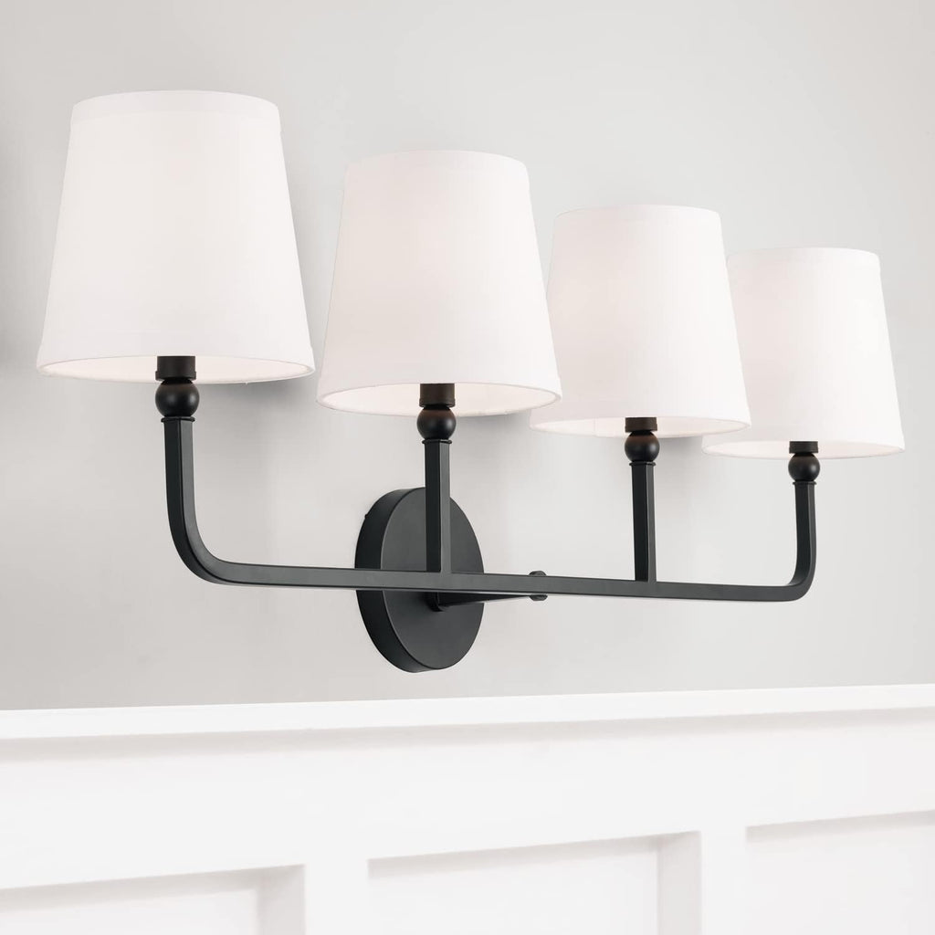 2-Light Matte Black Vanity B567956