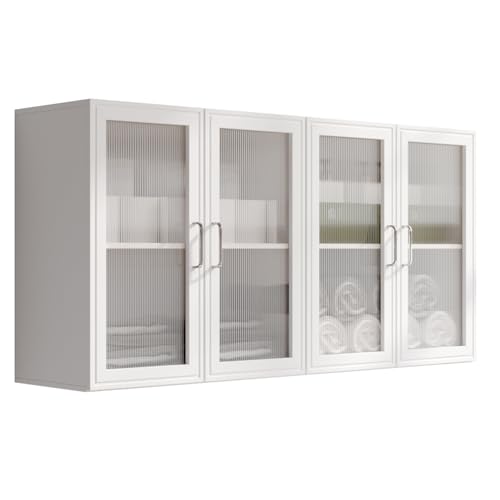 24'' Black Bathroom Wall Cabinet Set of 2 with LED O4126