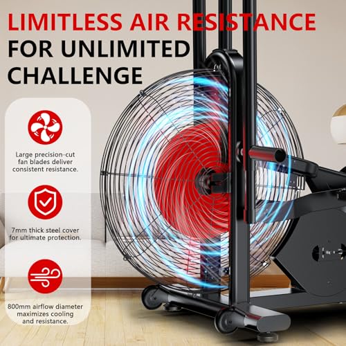 Air Resistance Exercise Bike with Dual Action Handlebars M398663