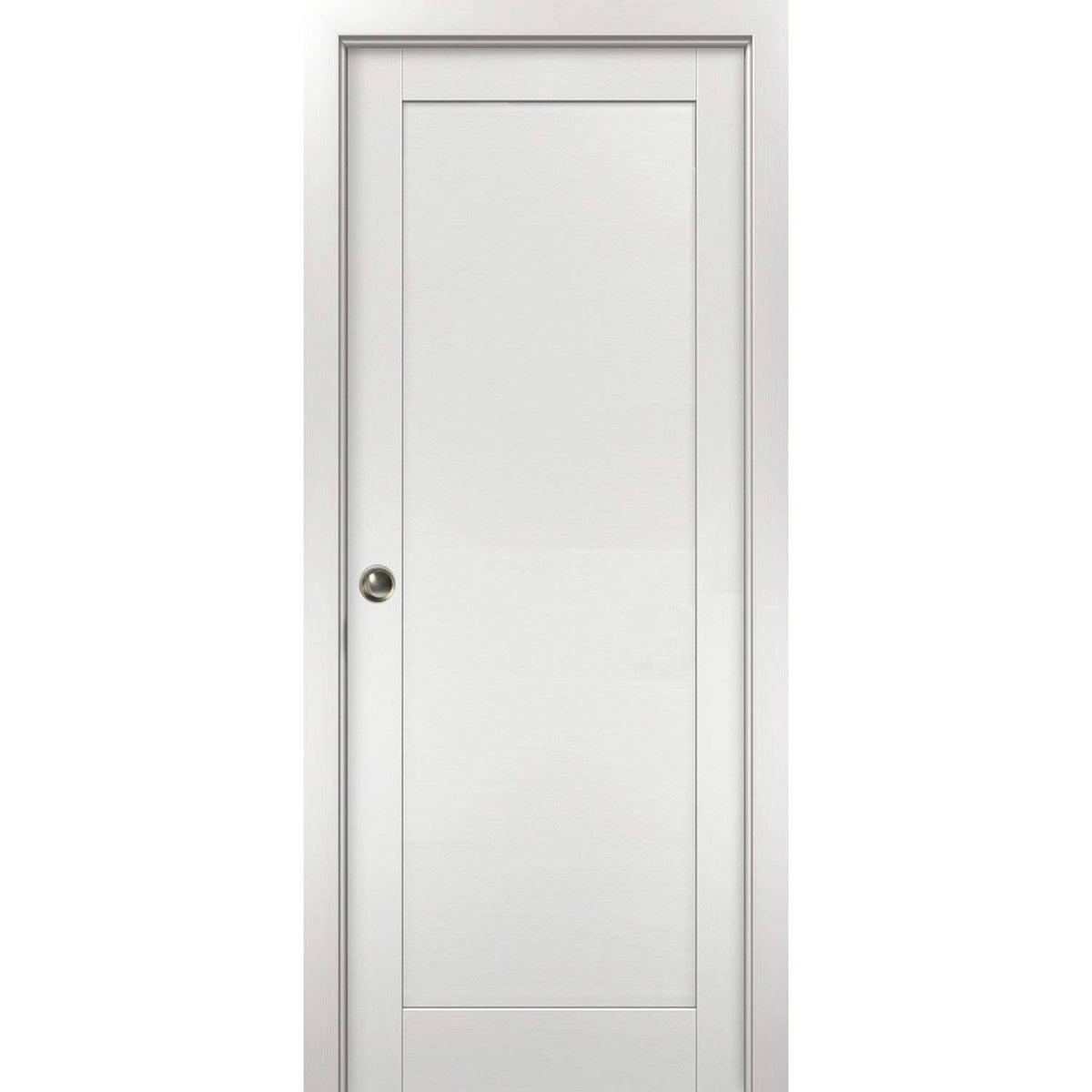 White Pocket Door 36 x 80 with Frames O9166