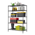 Steel 5-Tier Storage Shelf Unit Black A365
