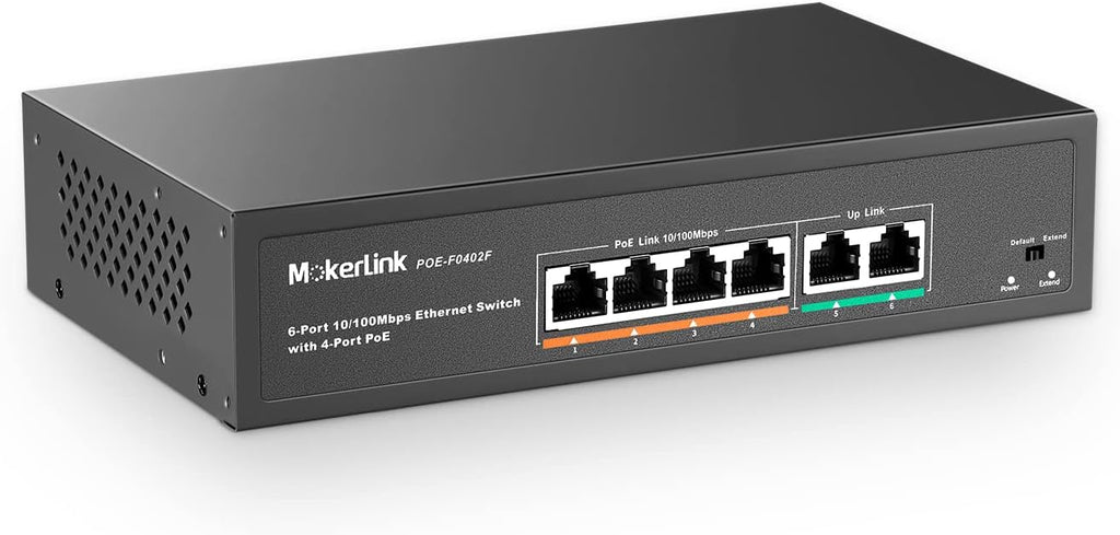 8 Port Gigabit PoE Switch, 120W, Metal Fanless Unmanaged, Pack of 2 D8552
