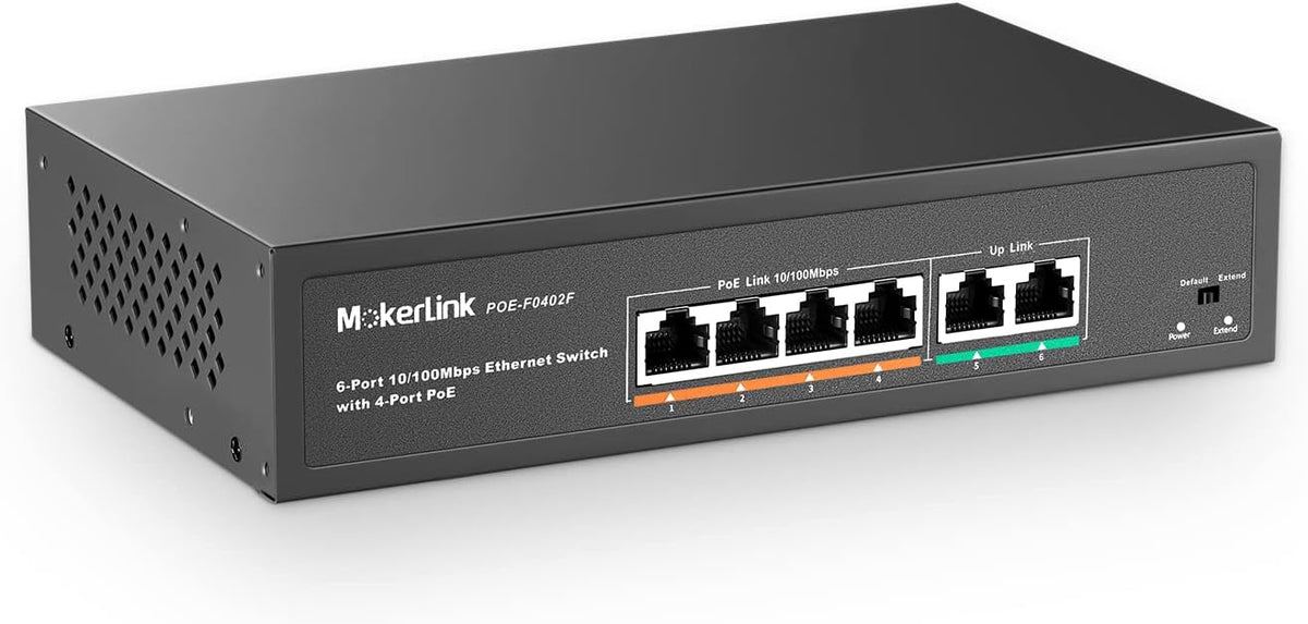 8 Port Gigabit PoE Switch, 120W, Metal Fanless Unmanaged, Pack of 2 D8552
