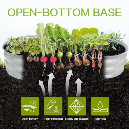 Galvanized Raised Garden Bed Dark Grey X261