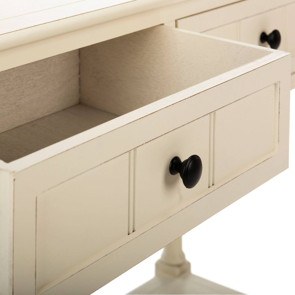 2 Drawer Distressed Cream Console T342