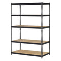 Steel Storage Rack, 5 Adjustable Shelves, 4000 lb. Capacity, Black G8217