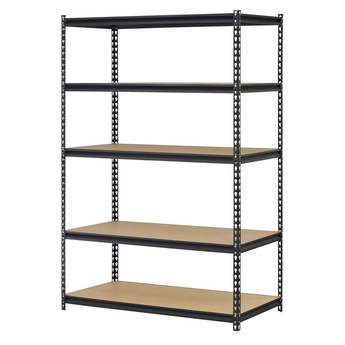 Steel Storage Rack, 5 Adjustable Shelves, 4000 lb. Capacity, Black G8217