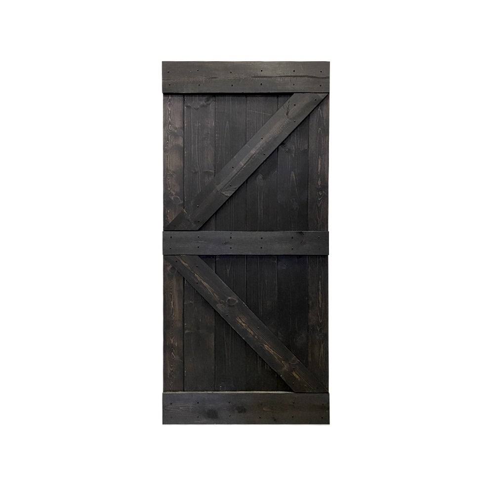 Red Walnut Stained Solid Pine Wood Interior Sliding Barn Door Slab M80005