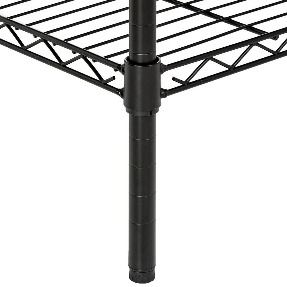 4 Layer Wire Shelving Rack Metal Shelf Adjustable Unit O47556