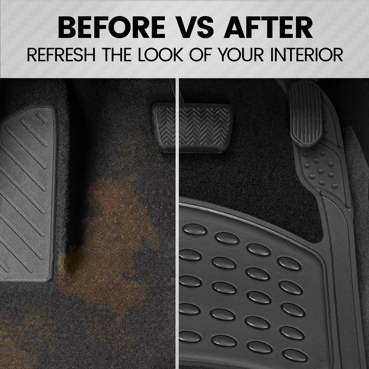 Universal Rubber & Carpet Floor Mats Set B205780