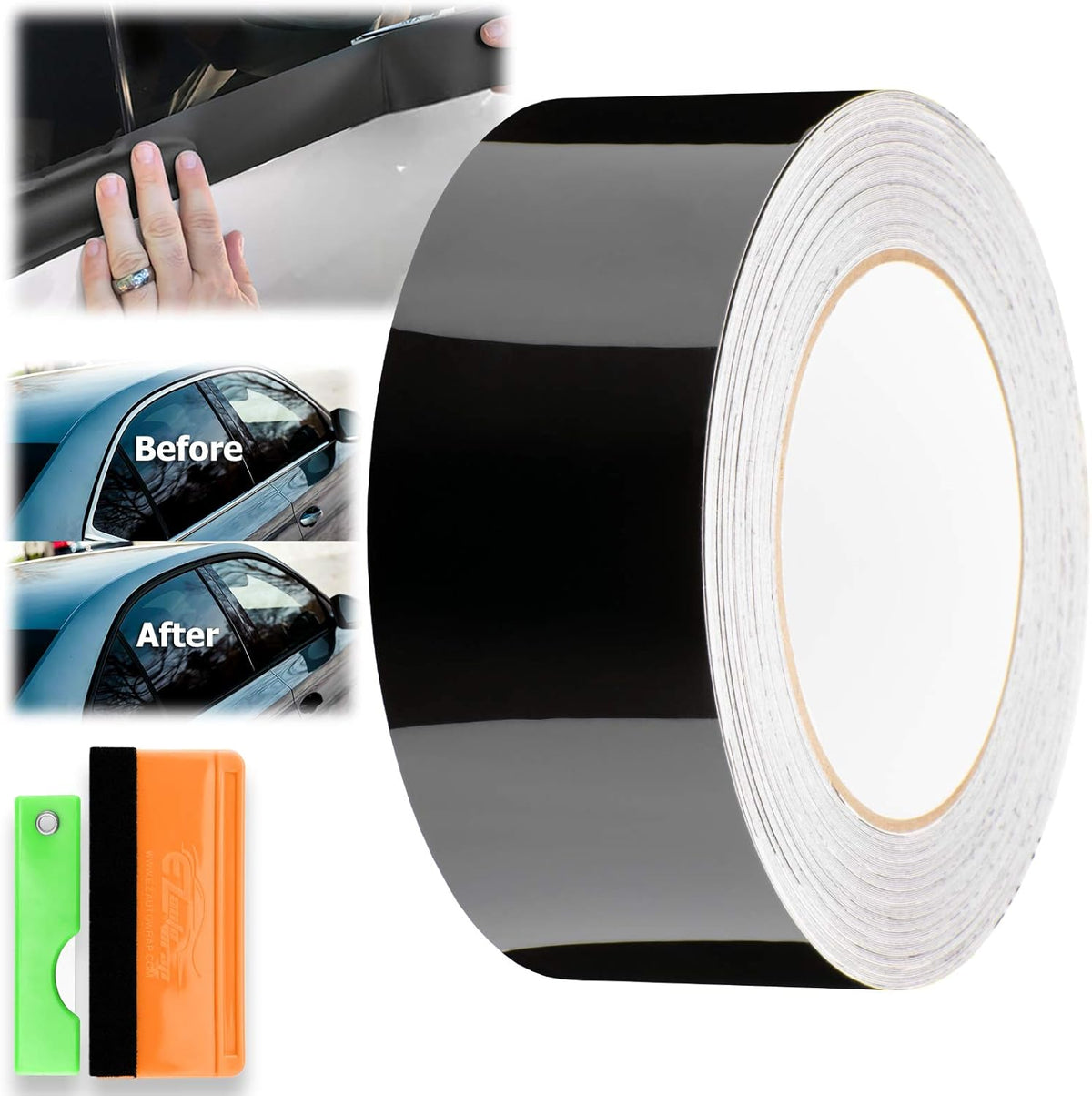 3D Carbon Fiber Black Vinyl Wrap Kit 2 x 25Ft M1515