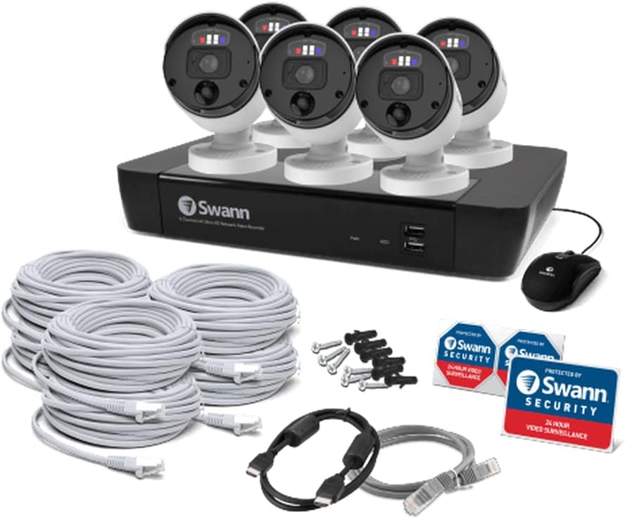 6 Bullet PoE Security Camera System with 2TB HDD NVR Y607435