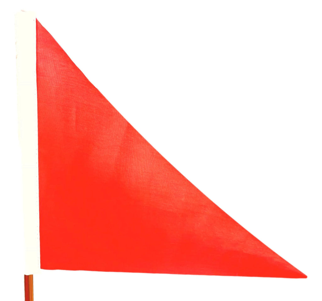Red Triangle Flag Pole Socket Base Bronze Anodize Aluminum 5/16" Tube Foldable Pole with Light Y695