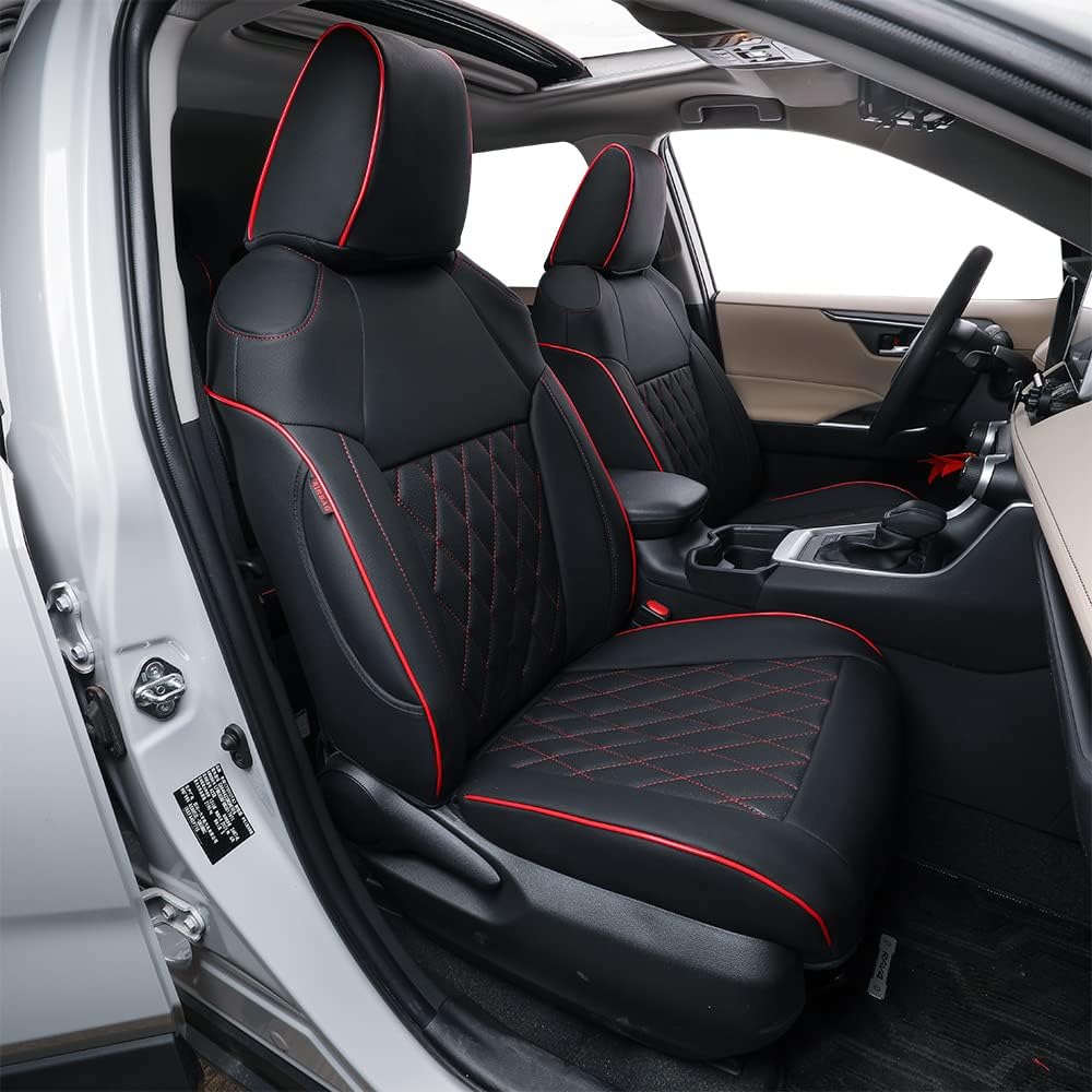 Custom Fit Full Set Car Seat Covers Leatherette Beige J34746