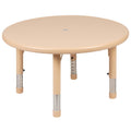 33x22 Round Natural Plastic Height Adjustable Activity Table K945