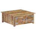 Mango Wood Coffee Table with 2 Cabinets and 2 Doors V62643