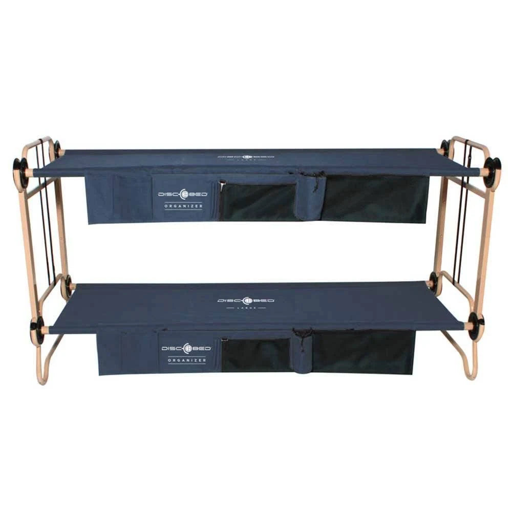 Navy Blue 2 Pack Double Cot with Organizers A729