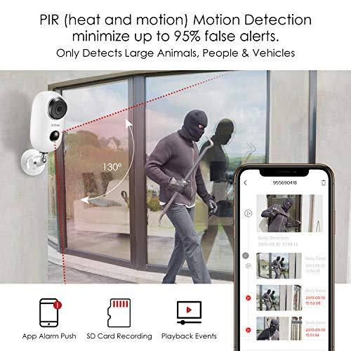 1080p Wireless Battery Security Camera with Solar Panel E948