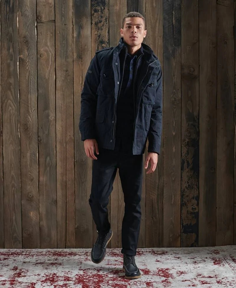 Navy Zip Through Cardigan Y7672
