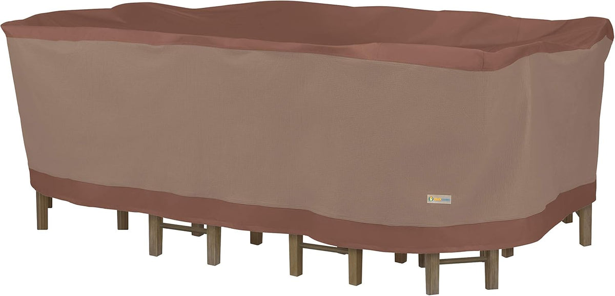 Water-Resistant 109 Inch Rectangular/Oval Patio Table with Chairs Cover S422741