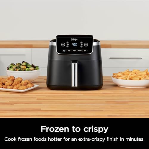 4-in-1 Air Fryer with 5 QT Capacity, Nonstick Basket & Crisper Plate, Grey C240375